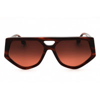 Victoria Beckham Women's Sunglasses - Striped Red Acetate Full Rim Frame | VB681S 618 ,