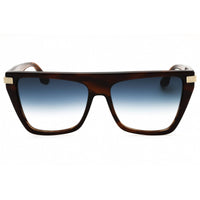 Victoria Beckham Women's Sunglasses - Blue Gradient Lens Brown Horn Frame | VB684S 227 ,
