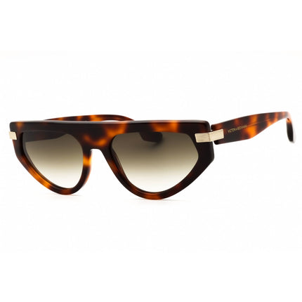 Victoria Beckham Women's Sunglasses - Khaki Gradient Lens Tortoise Oval | VB685S 215 ,