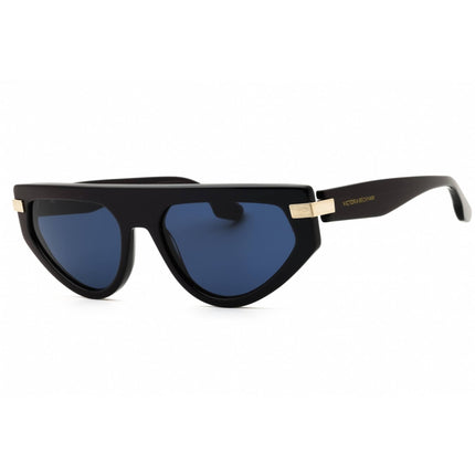 Victoria Beckham Women's Sunglasses - Metallic Midnight Blue Oval Frame | VB685S 415 ,