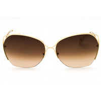 Victoria Beckham Women's Sunglasses - Brown Lens Gold Frame | VBS96 FINE WAVE C02 ,