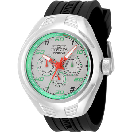 Invicta Men's Watch - Invicta Racing Silver and Green Dial Silicone Strap | 47726 ,