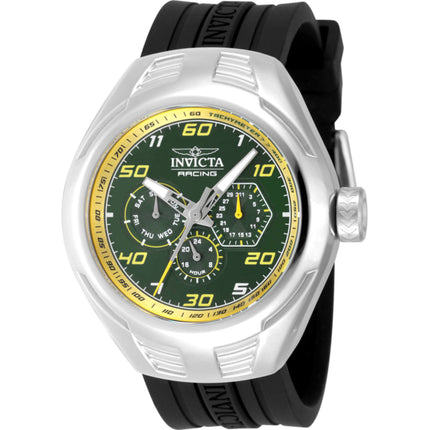 Invicta Men's Watch - Invicta Racing Quartz Green Dial Black Silicone Strap | 47728 ,