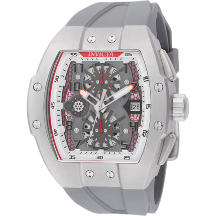 Invicta Men's Watch - Invicta Racing Chrono Grey Skeleton Dial Silicone Strap | 48026 ,