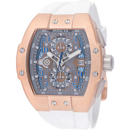 Invicta Men's Watch - Invicta Racing Chrono Transparent Grey Dial White Strap | 48028 ,