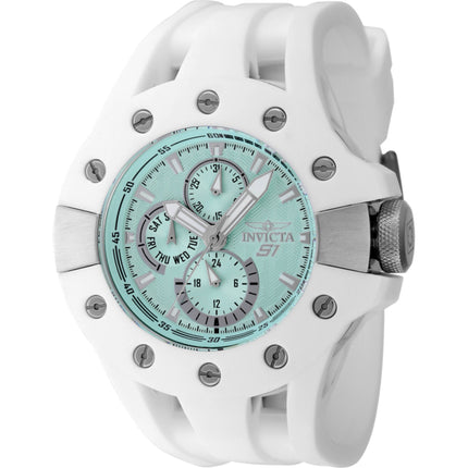 Invicta Men's Watch - S1 Rally Quartz Turquoise Dial White Silicone Strap | 48124 ,