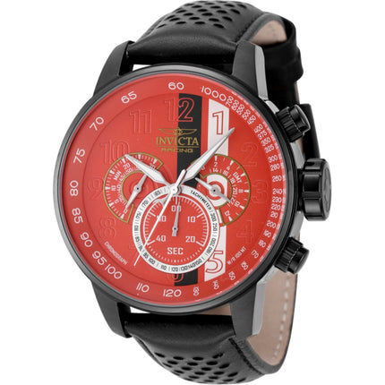 Invicta Men's Watch - Invicta Racing Quartz Chronograph Black Leather Strap | 48177 ,