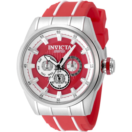 Invicta Men's Watch - Speedway Quartz Red and White Dial Silicone Rubber Strap | 49051 ,