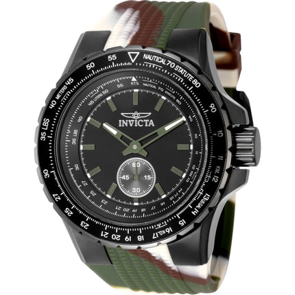 Invicta Men's Watch - Aviator Quartz Black Dial Camouflage Silicone Strap | 49320 ,
