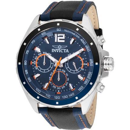 Invicta Men's Watch - Invicta Racing Quartz Chrono Blue Dial Leather Strap | 49357 ,