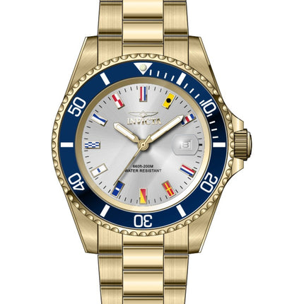Invicta Men's Watch - Pro Diver Quartz Silver Tone Dial Yellow Gold Bracelet | 49886 ,