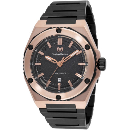 Technomarine Men's Watch - Coral Legacy Black Stainless Steel Bracelet | TM-416063 ,