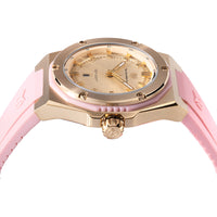 Technomarine Women's Watch - Coral Legacy Gold Dial Pink Silicone Strap | TM-416082 ,