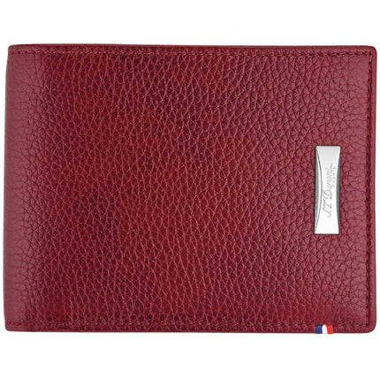 S.T. Dupont Men's Wallet - Line D Diamond Grained Leather Red Credit Card | 180280 ,