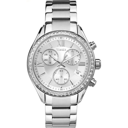 Timex Women's Watch - Miami Chronograph Silver Stainless Steel Bracelet | TW2P66800AB ,