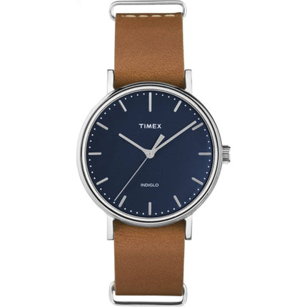 Timex Women's Watch - Weekender Fairfield Navy Blue Dial Leather Strap | TW2P983009J ,