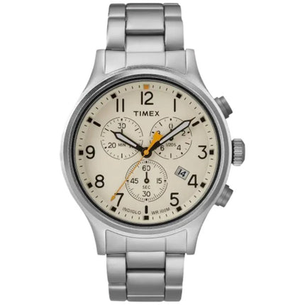 Timex Men's Watch - Allied Quartz Beige Dial Stainless Steel Bracelet | TW2R476009J ,