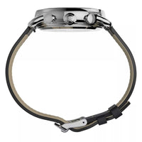 Timex Men's Watch - Port Chronograph White Dial Black Leather Strap | TW2U02200VQ ,