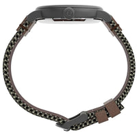 Timex Men's Watch - Standard Olive Green Dial Leather and Fabric Strap | TW2U89700VQ ,