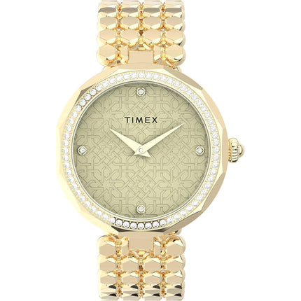 Timex Women's Watch - Asheville Quartz Yellow Gold Bracelet Crystal | TW2V02500VQ ,