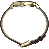 Timex Men's Watch - Easy Reader Beige Indiglo Dial Brown Leather Strap | TW2V28100VQ ,