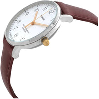 Timex Men's Watch - Waterbury White Indiglo Dial Brown Leather Strap | TW2V28800VQ ,