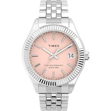 Timex Women's Watch - Waterbury Pink Dial Stainless Steel Bracelet | TW2V31500VQ ,