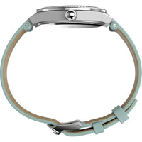 Timex Women's Watch - Simone Quartz Blue Dial Leather Strap Day-Date | TW2V80400VQ ,