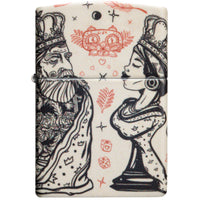 Zippo Windproof Pocket Lighter - Checkmate Design 540 Color Finish Metal | 46029 ,