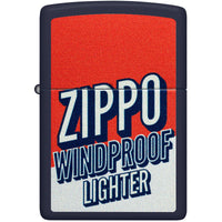 Zippo Windproof Lighter - Color Block Zippo Design Classic Navy Matte Finish | 46486 ,