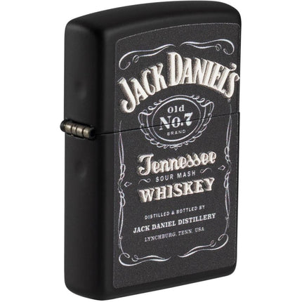 Zippo Windproof Pocket Lighter - Jack Daniel's Classic Black Matte Finish | 49281 ,