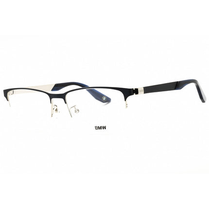 BMW Men's Eyeglasses - Shiny Palladium Metal Square Half Rim Frame | BW5001-H 016 ,