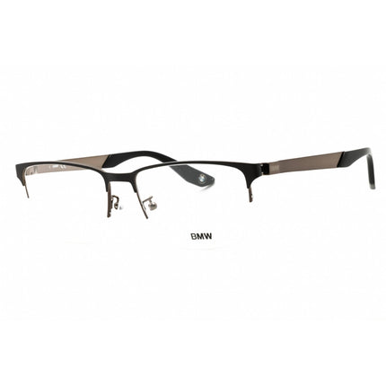 BMW Men's Eyeglasses - Shiny Gunmetal/Smoke Metal Square Half Rim Frame | BW5001-H 08A ,
