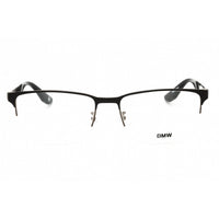 BMW Men's Eyeglasses - Shiny Gunmetal/Smoke Metal Square Half Rim Frame | BW5001-H 08A ,