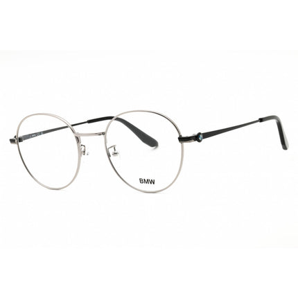 BMW Men's Eyeglasses - Shiny Light Ruthenium Metal Round Full Rim Frame | BW5009 014 ,
