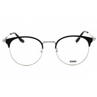 BMW Unisex Eyeglasses - Shiny Light Ruthenium Metal Round Full Rim Frame | BW5010 014 ,