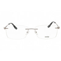 BMW Men's Eyeglasses - Shiny Light Ruthenium Metal Rectangular Rimless | BW5011 014 ,