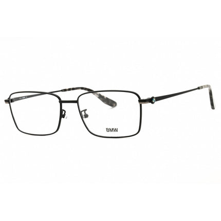 BMW Men's Eyeglasses - Matte Black Metal Rectangular Shape Full Rim Frame | BW5012 002 ,