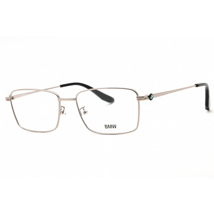 BMW Men's Eyeglasses - Shiny Light Ruthenium Metal Rectangular Frame | BW5012 014 ,