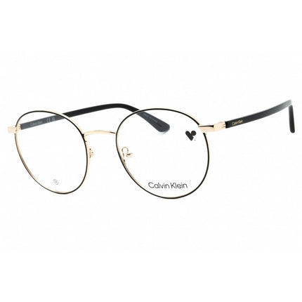 Calvin Klein Unisex Eyeglasses - Black Metal Round Shape Full Rim Frame | CK23106 001 ,