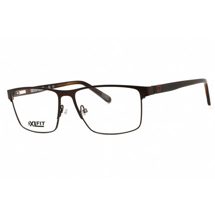 Caterpillar Men's Eyeglasses - Matte Titanium/Brown Amber Horn Frame | CTO3005 010 ,
