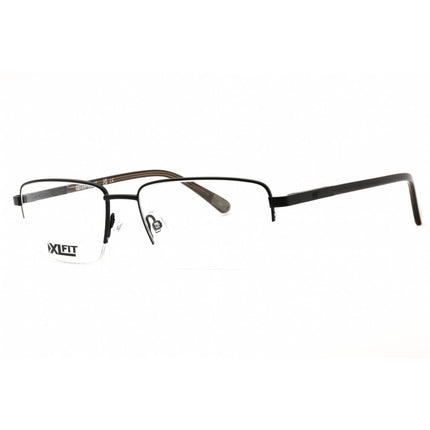 Caterpillar Men's Eyeglasses - Black Metal Rectangular Half Rim Frame | CTO3011 004 ,