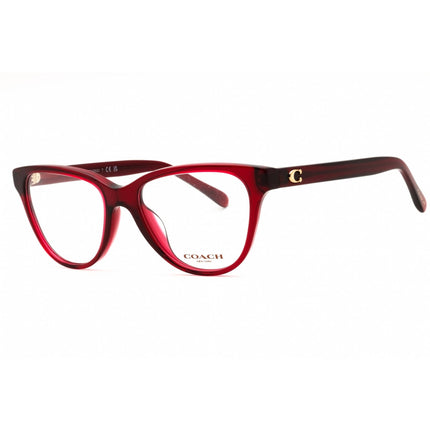 Coach Women's Eyeglasses - Transparent Red Plastic Cat Eye Full Rim | 0HC6202U 5713 ,