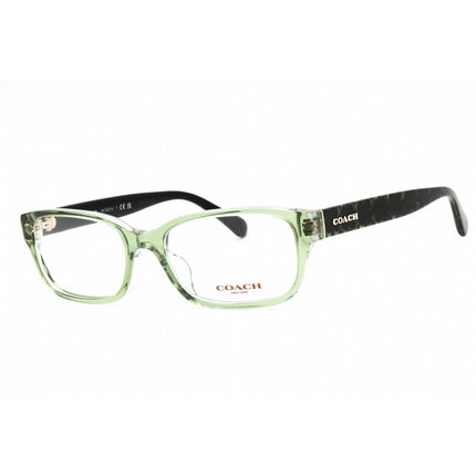 Coach Women's Eyeglasses - Transparent Green Plastic Rectangular Frame | 0HC6221U 5786 ,