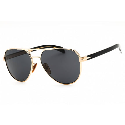 David Beckham Men's Sunglasses - Gold Black Metal Aviator Frame | DB 1121/G/S 0RHL IR ,