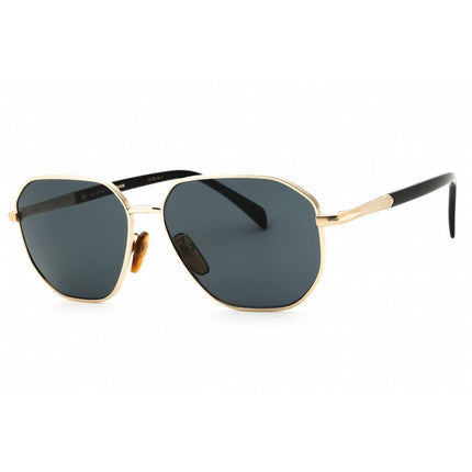 David Beckham Men's Sunglasses - Gold Black Metal Pilot Frame | DB 1132/F/S 0RHL IR ,