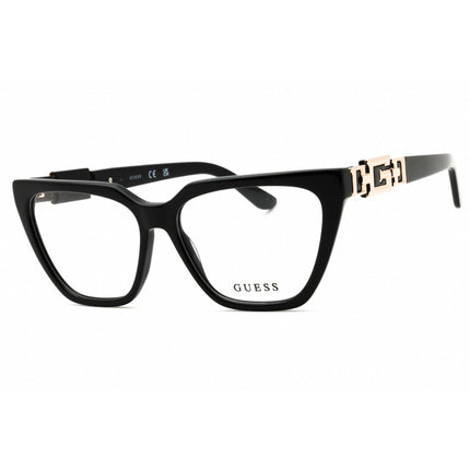 Guess Women's Eyeglasses - Shiny Black Acetate Cat Eye Full Rim Frame | GU2985 001 ,