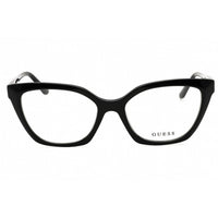 Guess Women's Eyeglasses - Shiny Black Acetate Cat Eye Full Rim Frame | GU50111 001 ,
