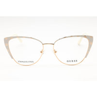Guess Women's Eyeglasses - White Metal Cat Eye Shape Full Rim Frame | GU50121 021 ,