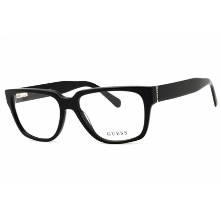 Guess Men's Eyeglasses - Shiny Black Acetate Square Shape Full Rim Frame | GU50150 001 ,